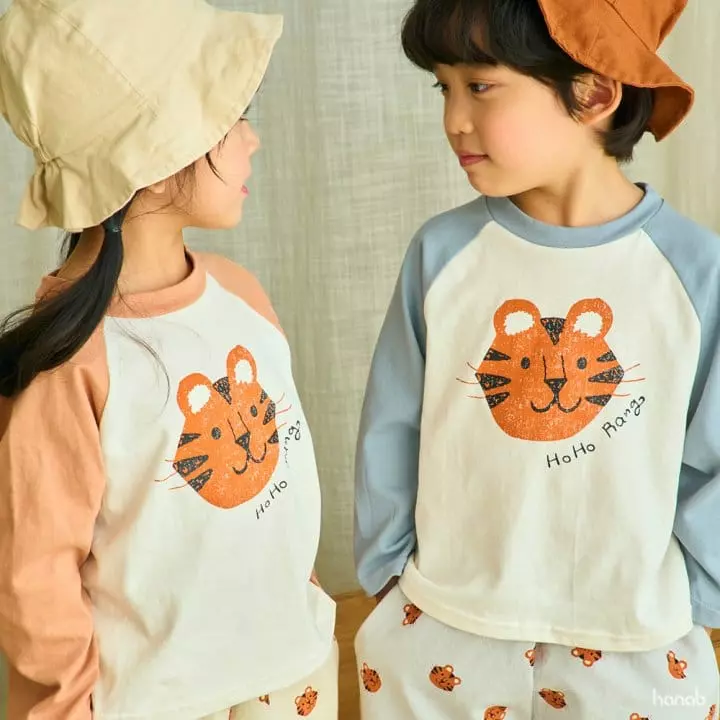 Hanab - Korean Children Fashion - #childofig - Color Tiger Raglan Tee - 3