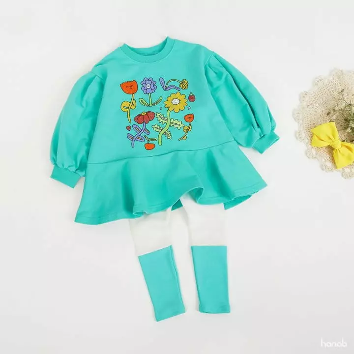 Hanab - Korean Children Fashion - #childofig - Flower Mini Top Bottom Set