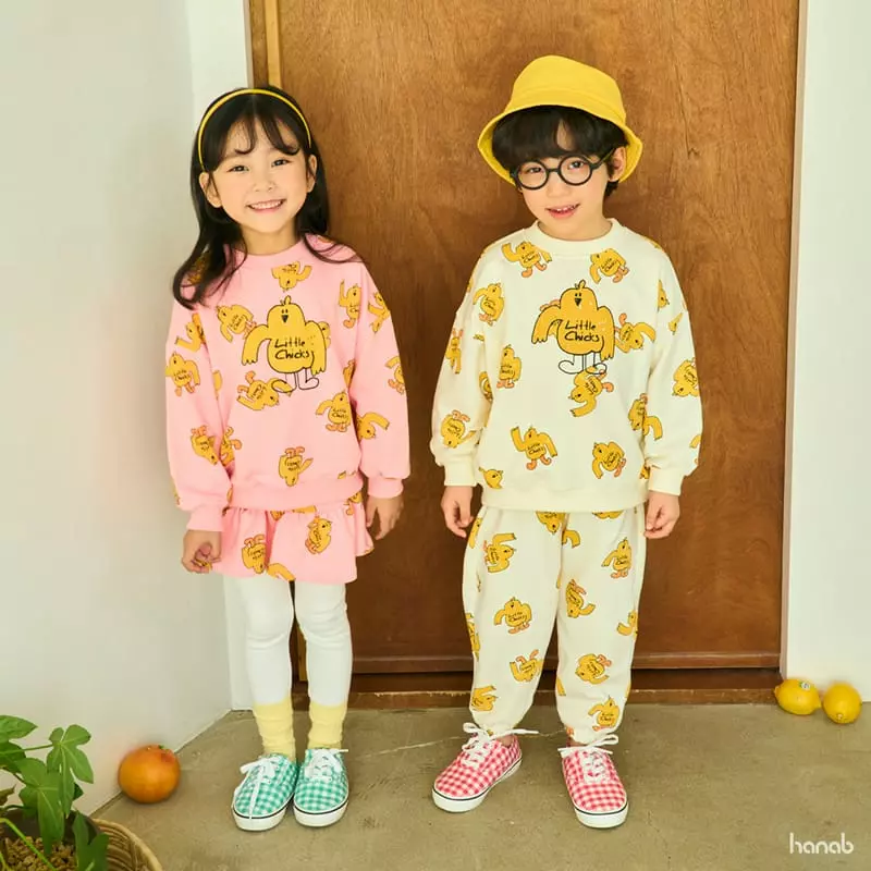 Hanab - Korean Children Fashion - #childofig - Chick Top Bottom Set - 3