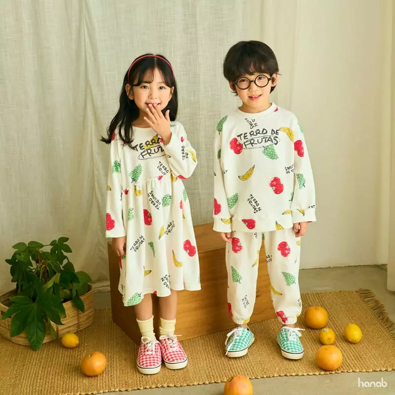 Hanab - Korean Children Fashion - #childofig - Fruit Top Bottom Set - 2