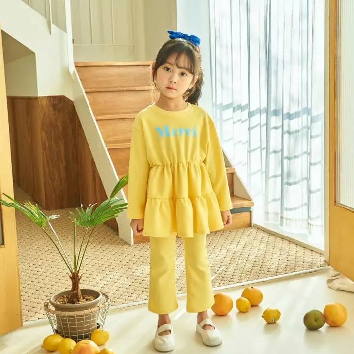 Hanab - Korean Children Fashion - #childrensboutique - Merci Cancan Top Bottom Set - 3