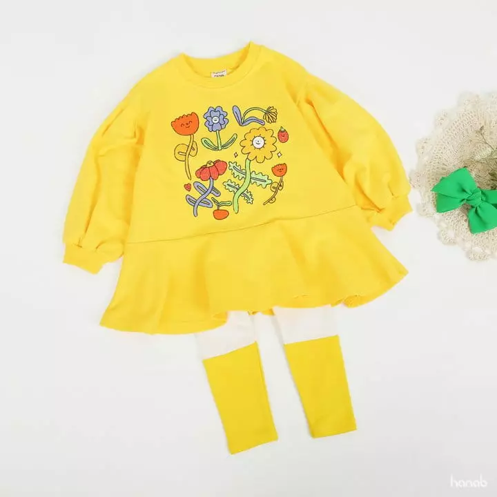 Hanab - Korean Children Fashion - #childrensboutique - Flower Mini Top Bottom Set - 2
