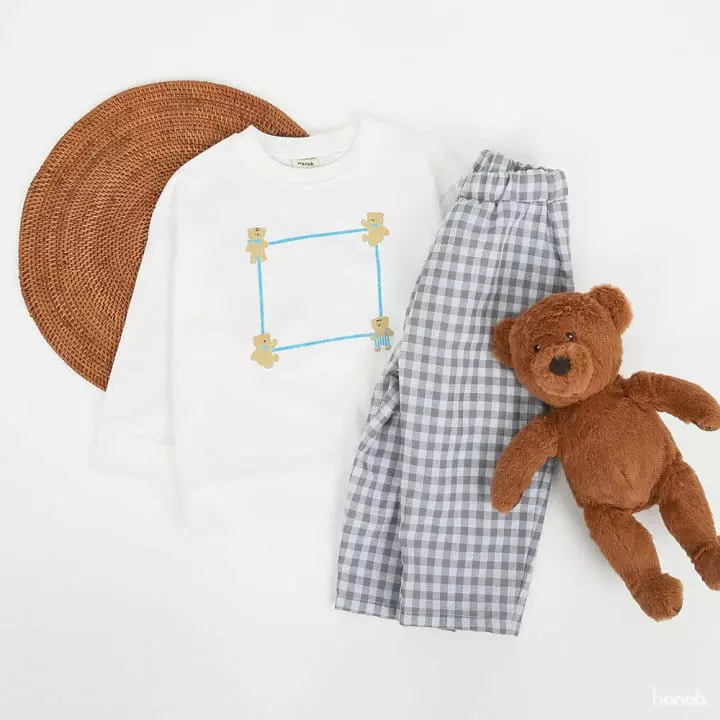 Hanab - Korean Children Fashion - #childrensboutique - Square Smile Top Bottom Set