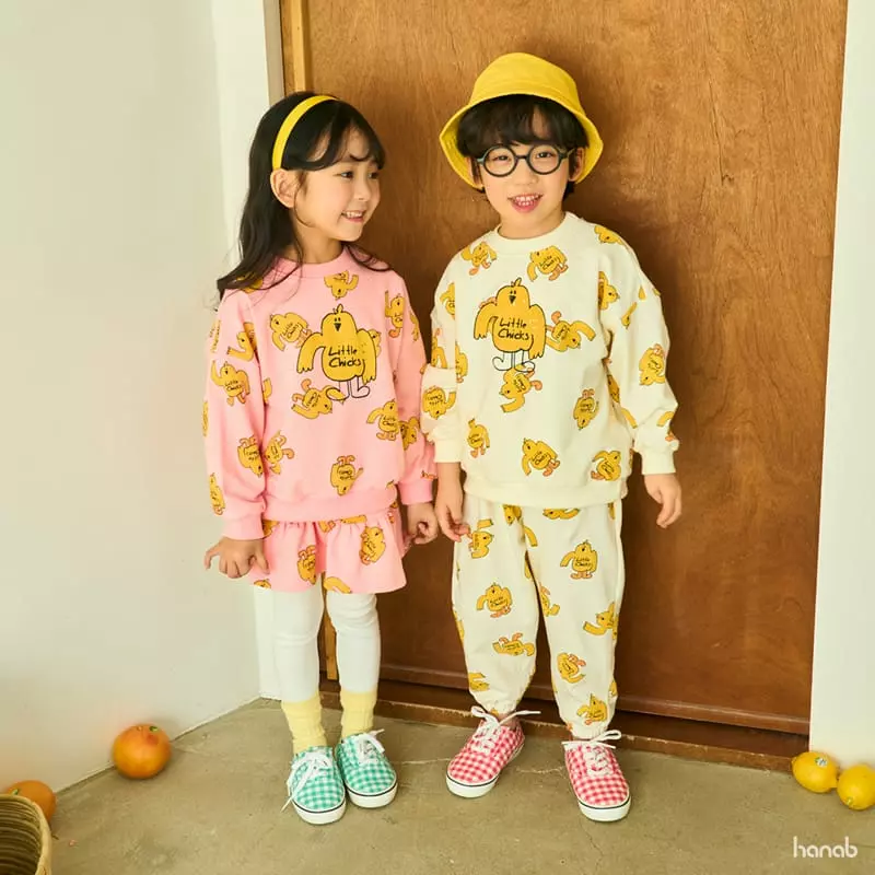 Hanab - Korean Children Fashion - #childofig - Chick Top Bottom Set - 4
