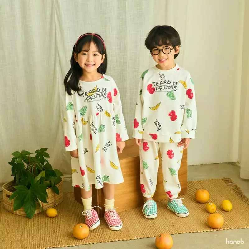 Hanab - Korean Children Fashion - #childrensboutique - Fruit Top Bottom Set - 3
