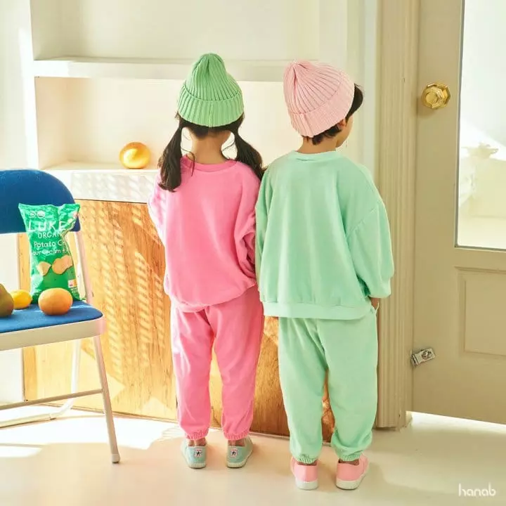 Hanab - Korean Children Fashion - #designkidswear - Terry Smile Top Bottom Set