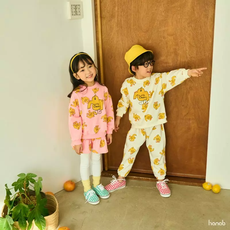 Hanab - Korean Children Fashion - #designkidswear - Chick Top Bottom Set - 5