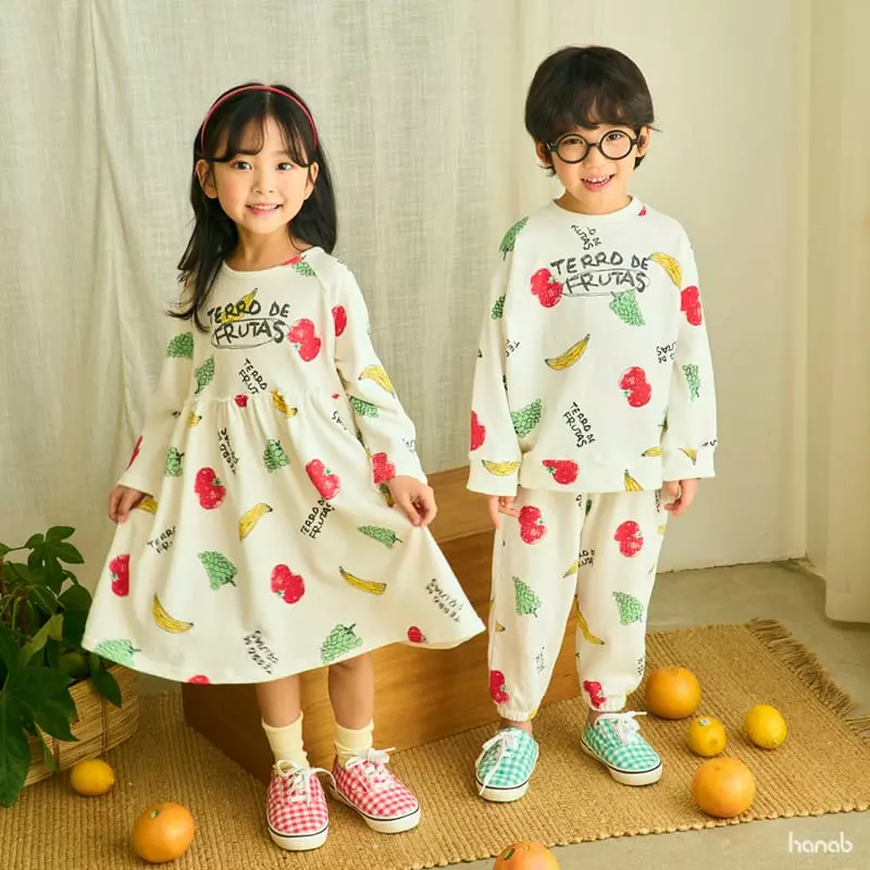 Hanab - Korean Children Fashion - #discoveringself - Fruit Top Bottom Set - 5