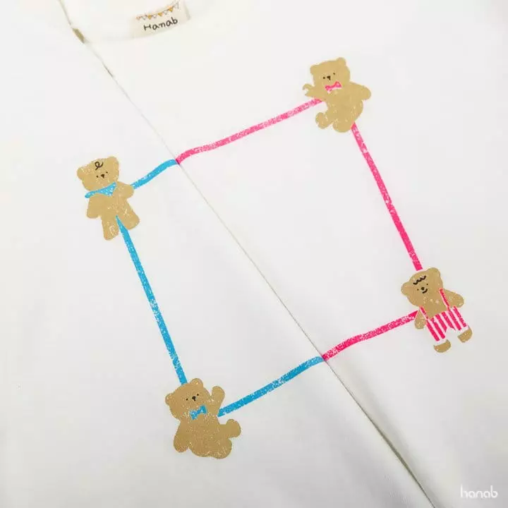 Hanab - Korean Children Fashion - #discoveringself - Square Smile Top Bottom Set - 4