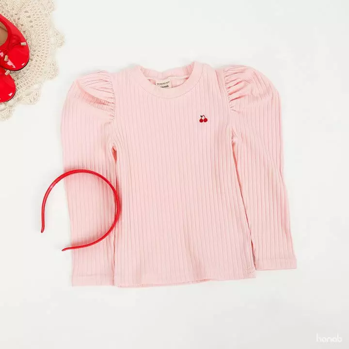 Hanab - Korean Children Fashion - #fashionkids - Cherry Puff Tee - 2