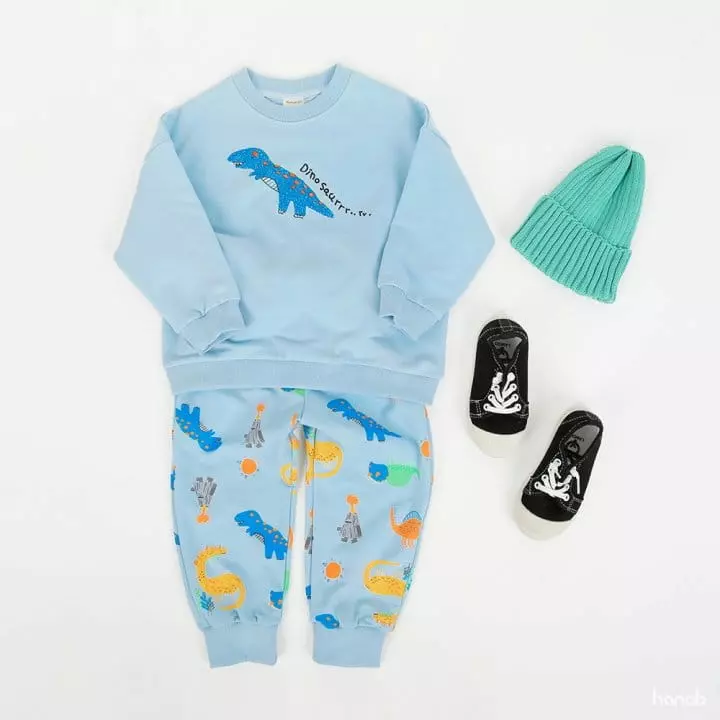 Hanab - Korean Children Fashion - #fashionkids - Dino Top Bottom Set