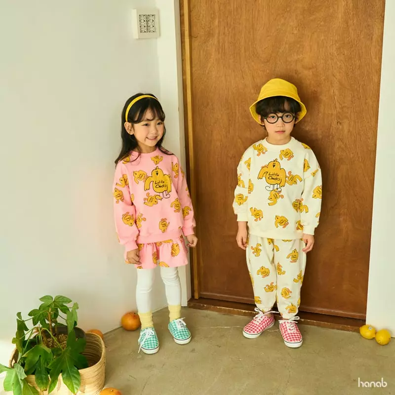 Hanab - Korean Children Fashion - #fashionkids - Chick Top Bottom Set - 7