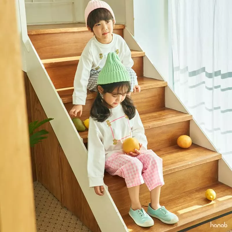 Hanab - Korean Children Fashion - #kidsshorts - Square Top Bottom Set - 3