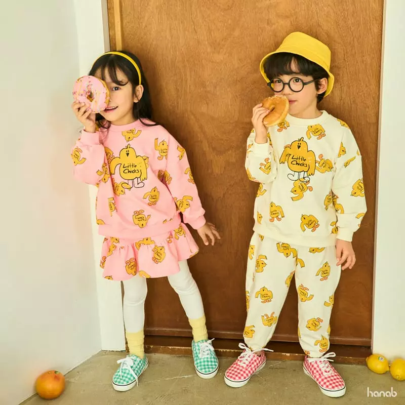 Hanab - Korean Children Fashion - #kidsstore - Chick Top Bottom Set - 9
