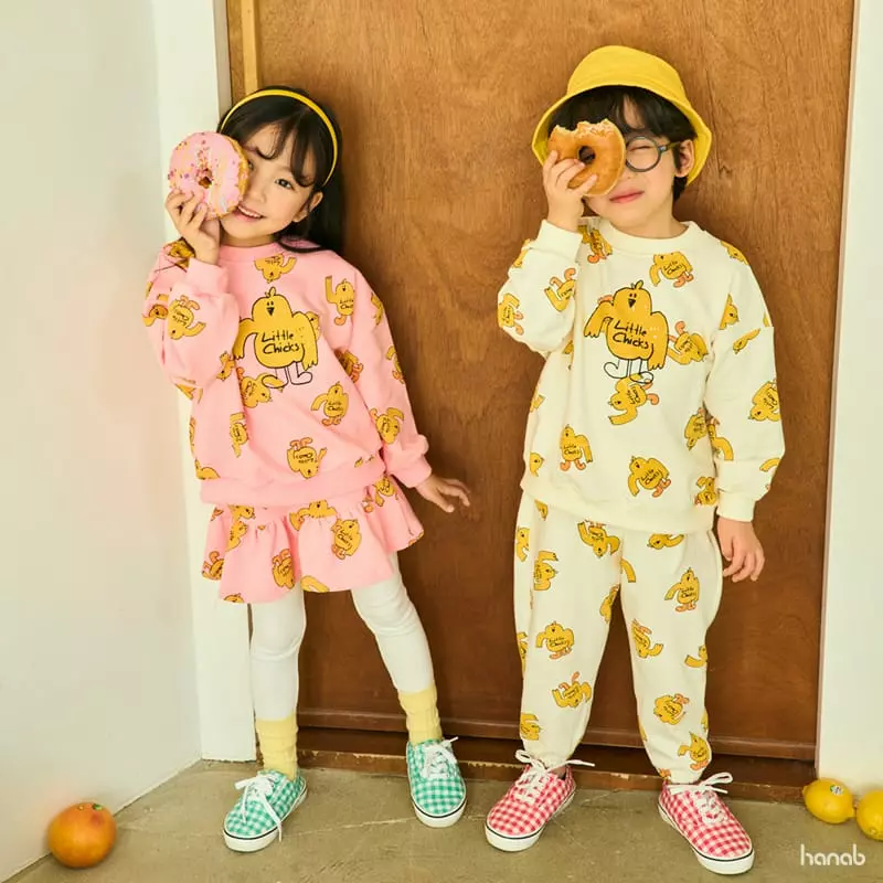 Hanab - Korean Children Fashion - #kidzfashiontrend - Chick Top Bottom Set - 10