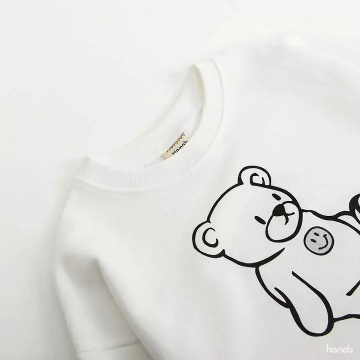 Hanab - Korean Children Fashion - #littlefashionista - Bear Black Top Bottom Set - 3