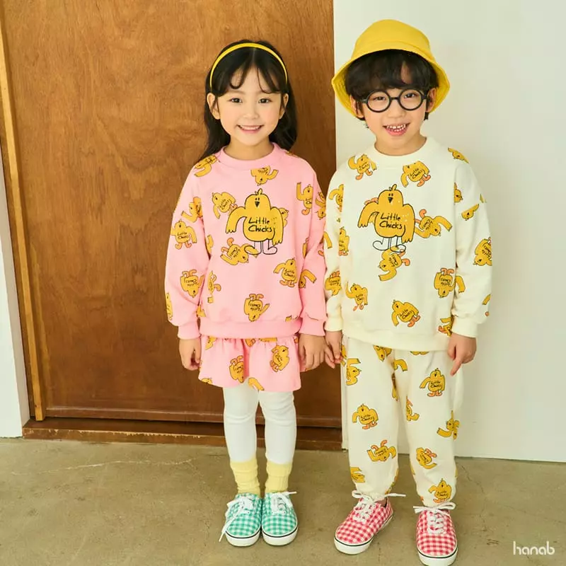 Hanab - Korean Children Fashion - #littlefashionista - Chick Top Bottom Set - 12