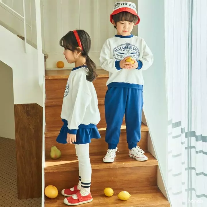 Hanab - Korean Children Fashion - #littlefashionista - Camping Top Bottom Set - 4