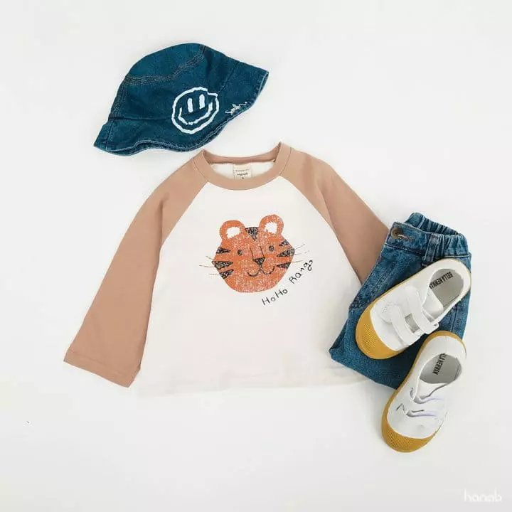 Hanab - Korean Children Fashion - #prettylittlegirls - Color Tiger Raglan Tee - 2