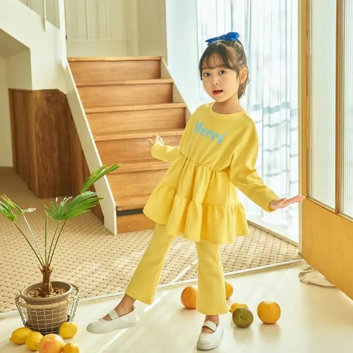 Hanab - Korean Children Fashion - #stylishchildhood - Merci Cancan Top Bottom Set