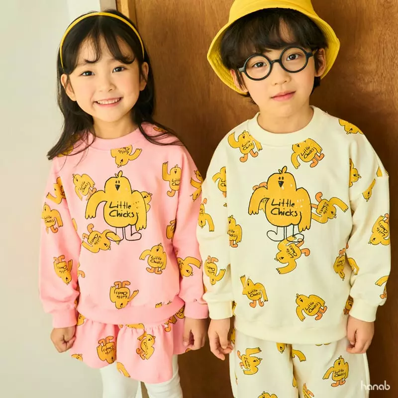 Hanab - Korean Children Fashion - #stylishchildhood - Chick Top Bottom Set - 2