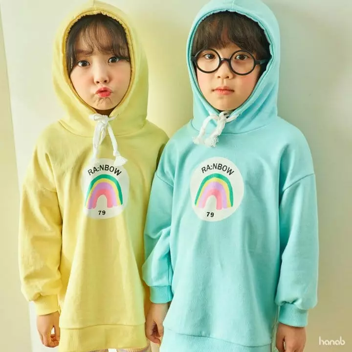 Hanab - Korean Children Fashion - #toddlerclothing - Rainbow Rib Top Bottom Set