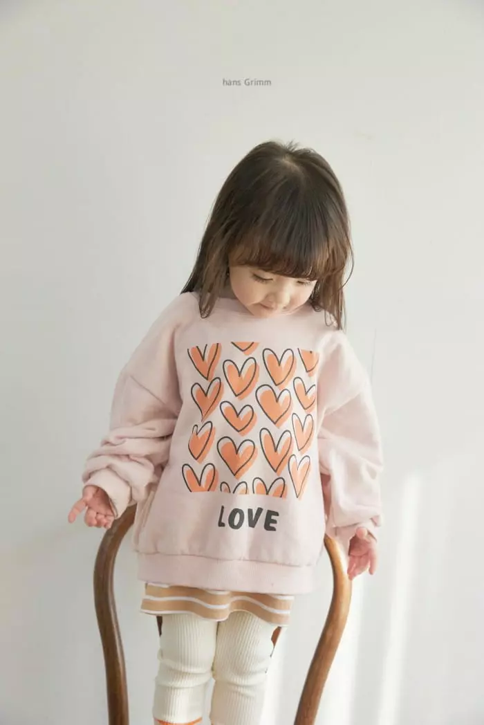 Hans Grimm - Korean Children Fashion - #kidsshorts - Heart Sweatshirt - 2