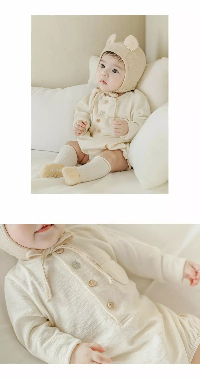 Happy Prince - Korean Baby Fashion - #onlinebabyshop - Playd Coveralls with Hairband - 4