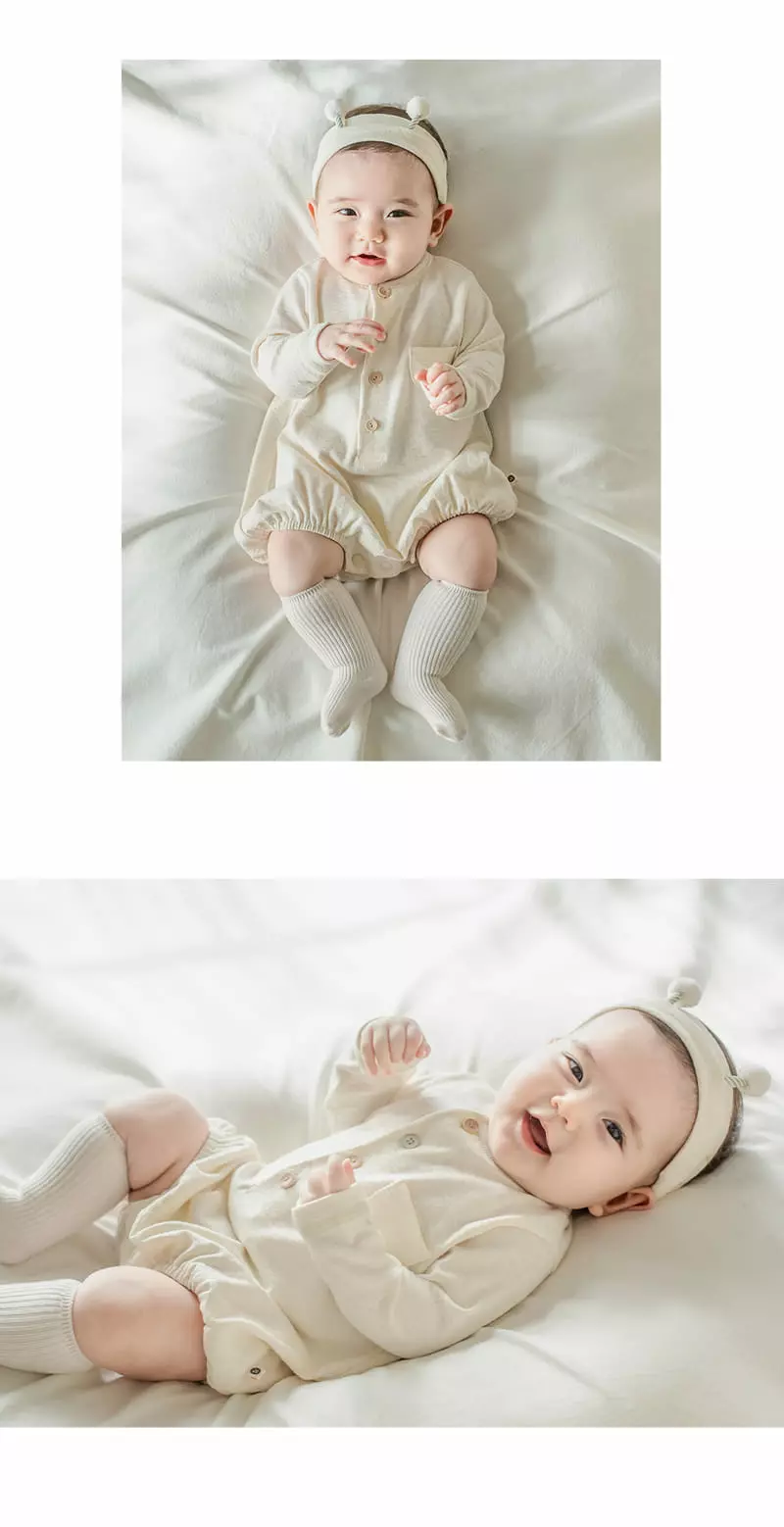 Happy Prince - Korean Baby Fashion - #babyboutique - Playd Coveralls with Hairband - 5