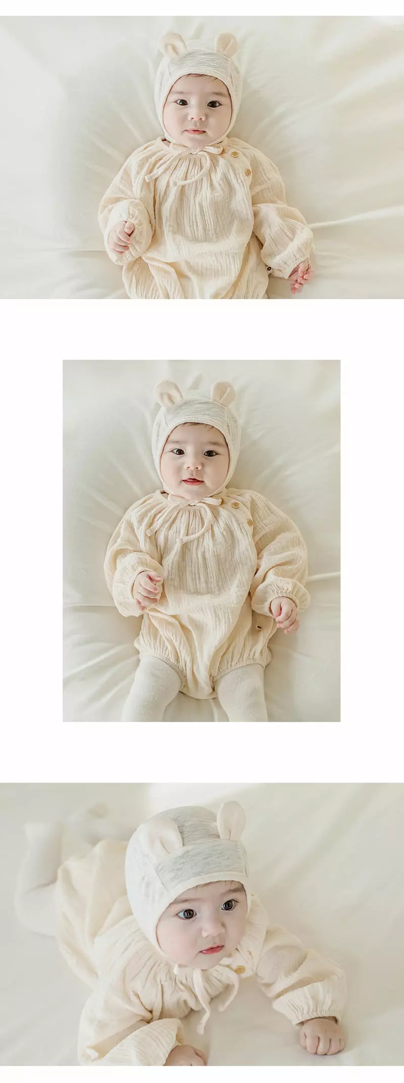 Happy Prince - Korean Baby Fashion - #smilingbaby - Bebe Bear Bonnet - 4