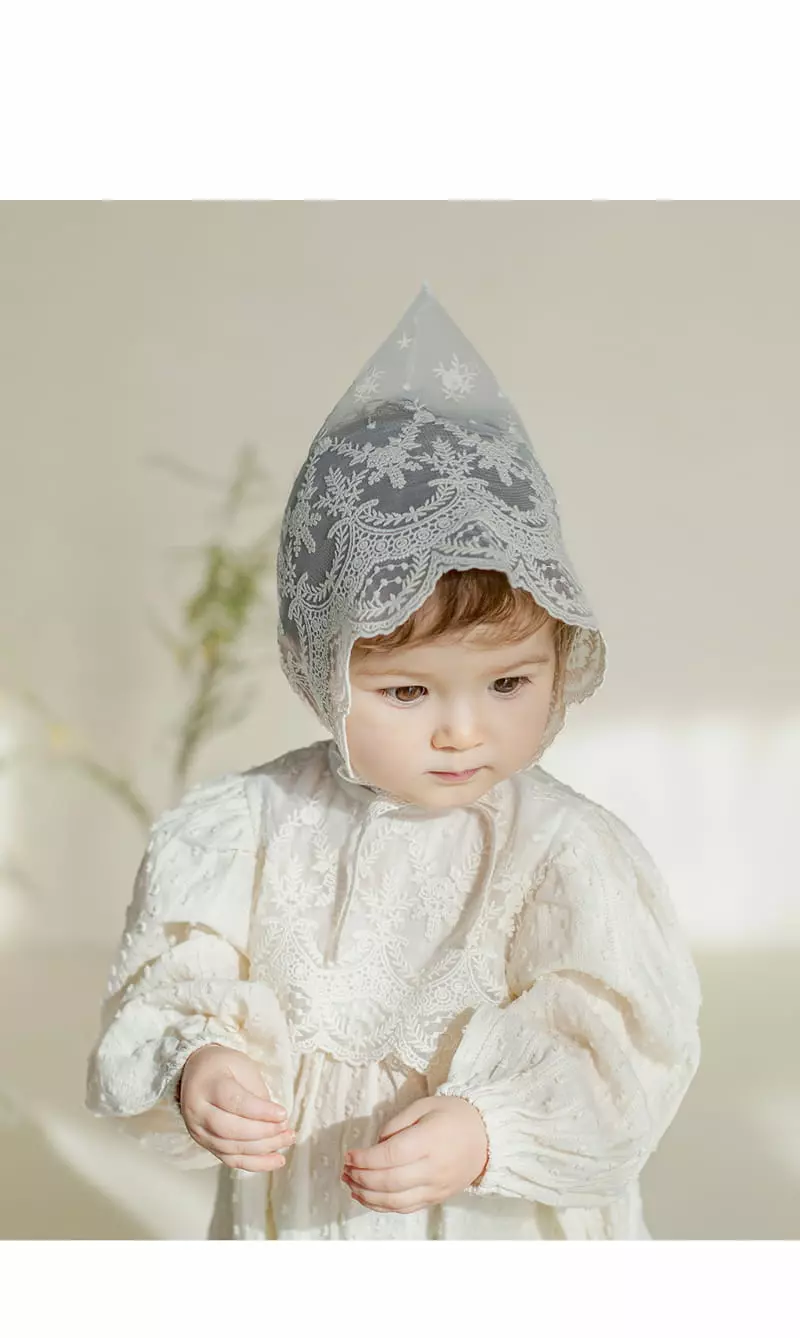 Happy Prince - Korean Baby Fashion - #babyclothing - Cheney Lace Baby Bonnet