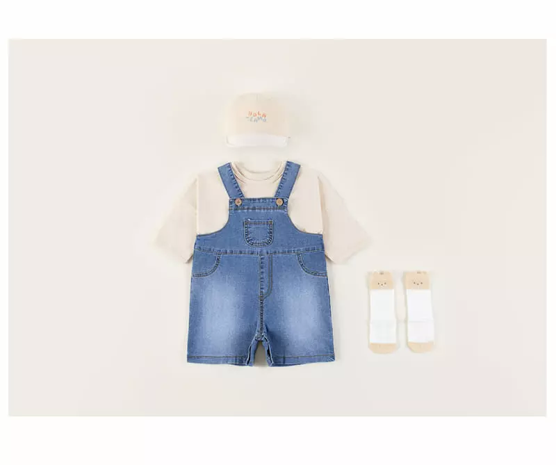 Happy Prince - Korean Baby Fashion - #babyboutiqueclothing - Edgar Denim Baby Dungarees - 4