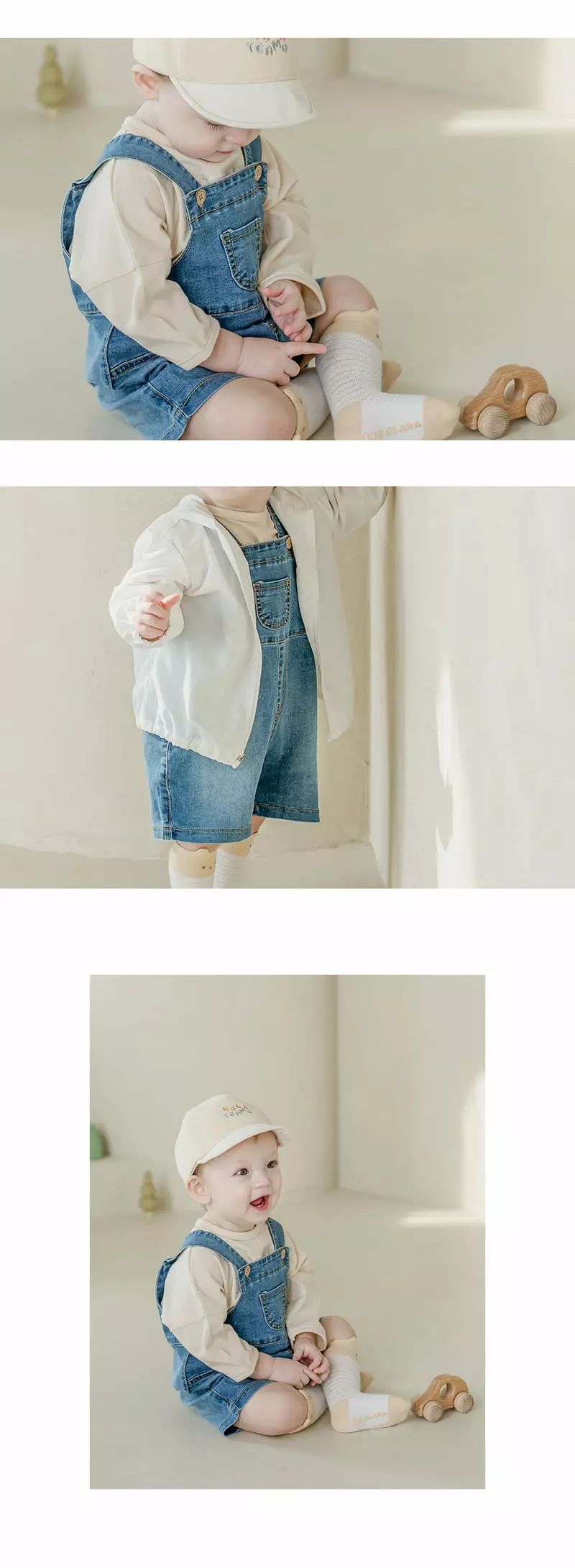 Happy Prince - Korean Baby Fashion - #babyfever - Edgar Denim Baby Dungarees - 6
