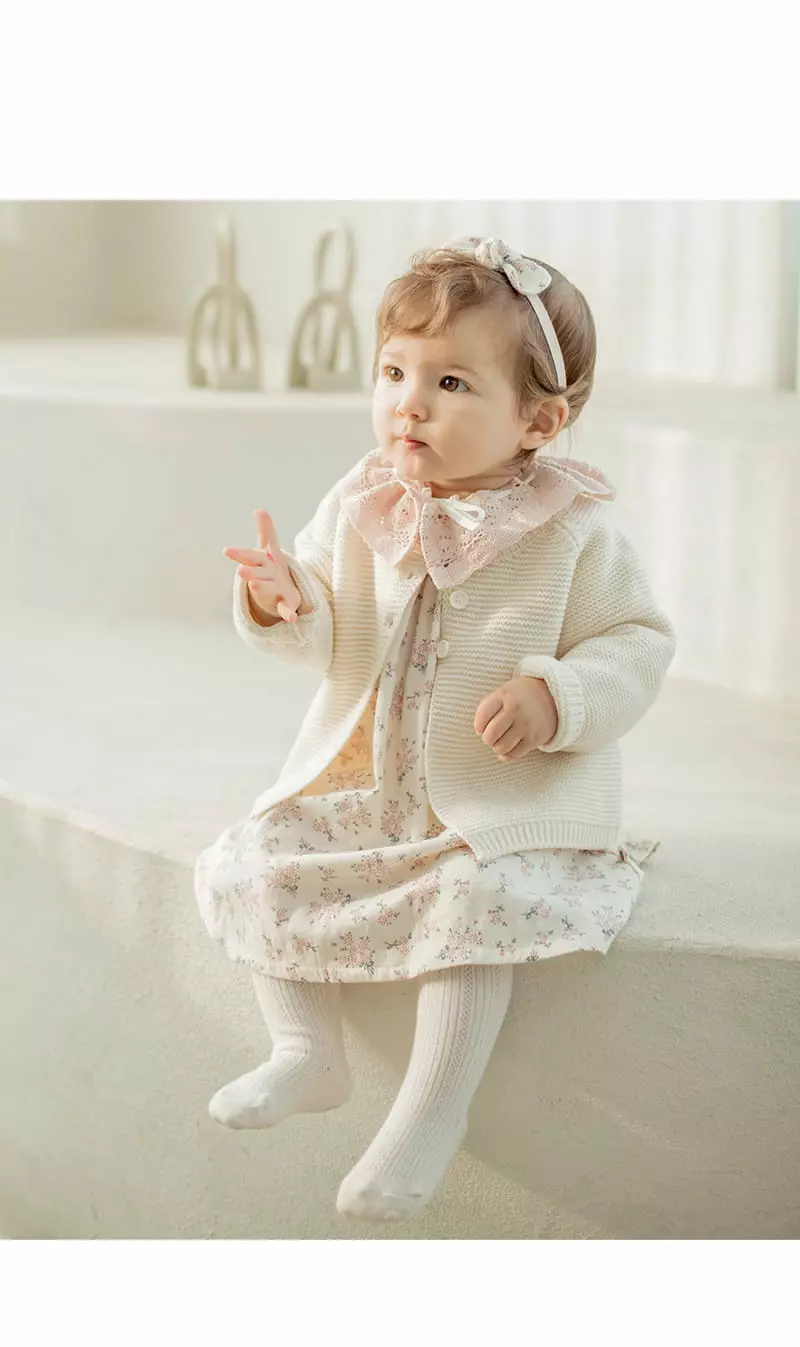 Happy Prince - Korean Baby Fashion - #babygirlfashion - Neige Baby One-piece with Hairband