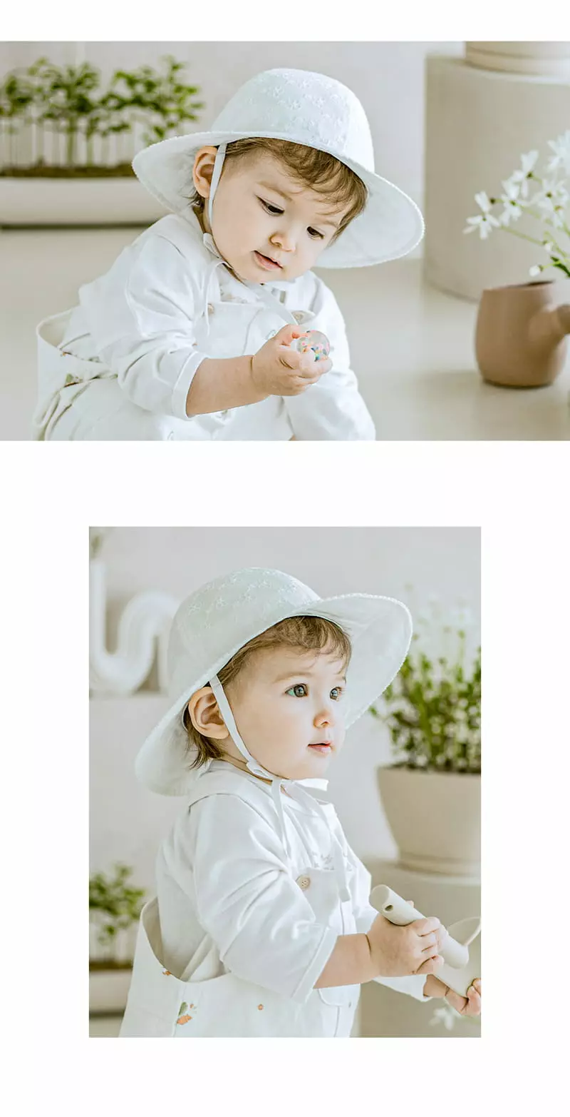 Happy Prince - Korean Baby Fashion - #babygirlfashion - Ruha Eyelet Sun Hat - 5