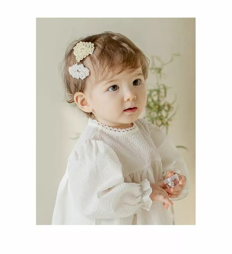 Happy Prince - Korean Baby Fashion - #babyoninstagram - Love Mone Baby Barrettes Set [set of 5] - 5