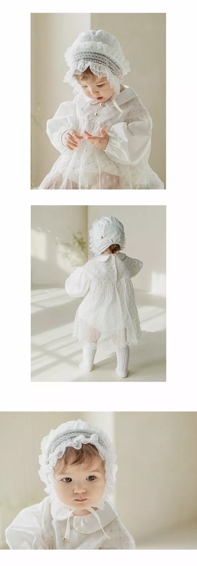 Happy Prince - Korean Baby Fashion - #babyoninstagram - Angeling Baby Bonnet - 4