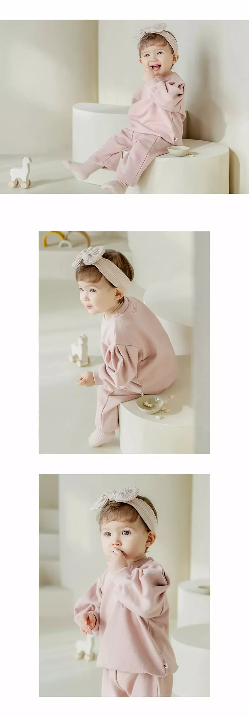 Happy Prince - Korean Baby Fashion - #babyoutfit - Rosy Baby Top Bottom Set - 3