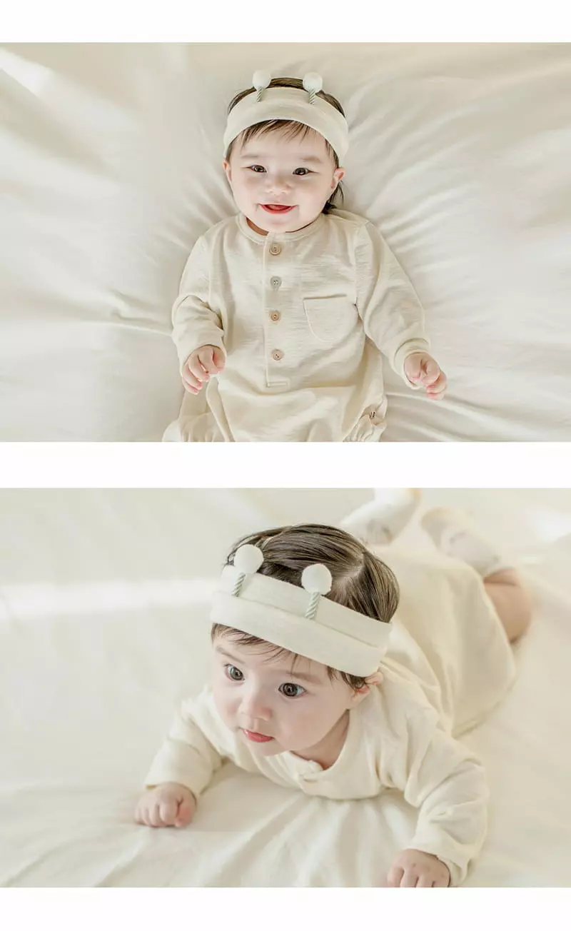 Happy Prince - Korean Baby Fashion - #onlinebabyshop - Playd Coveralls with Hairband - 3