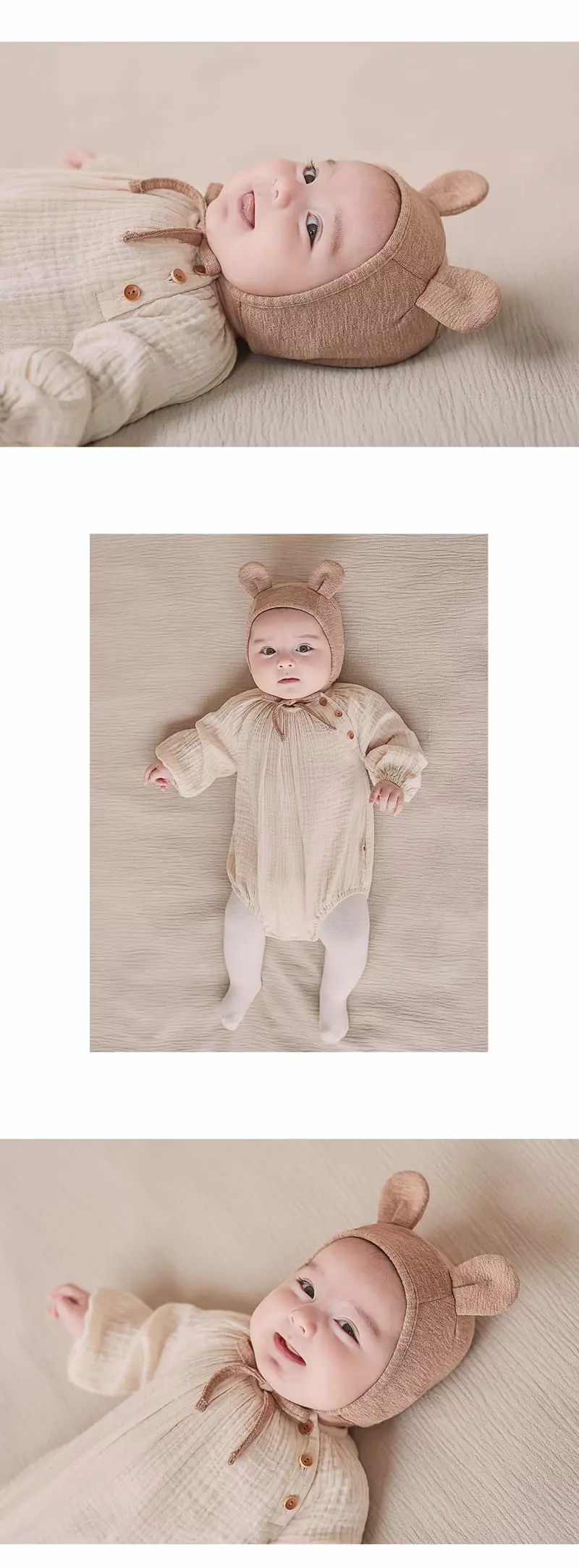 Happy Prince - Korean Baby Fashion - #smilingbaby - Bebe Bear Bonnet - 3