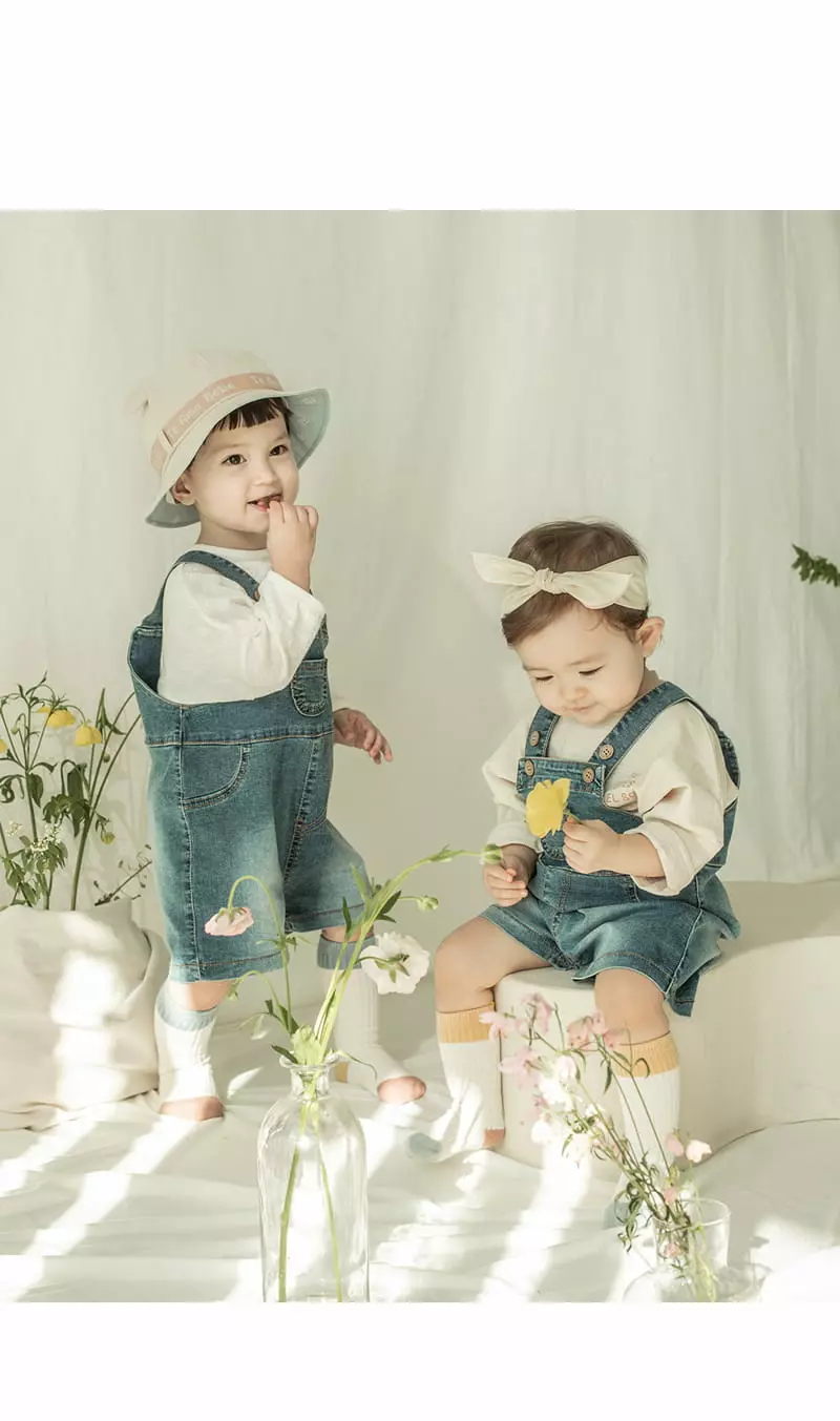 Happy Prince - Korean Baby Fashion - #smilingbaby - Edgar Denim Baby Dungarees
