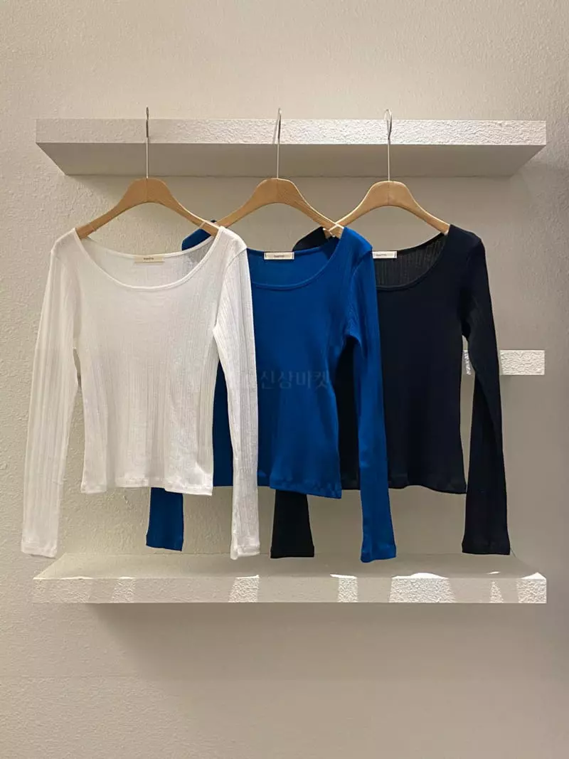 Hautte - Korean Women Fashion - #romanticstyle - Is Rib Tee - 4