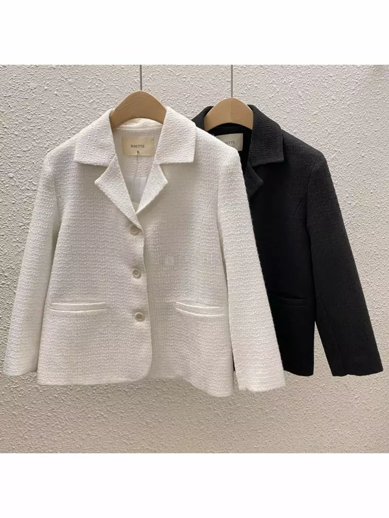 Hautte - Korean Women Fashion - #momslook - Mood Tweed Jacket - 4