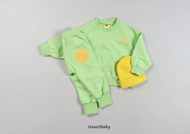 Heart Baby - Korean Children Fashion - #Kfashion4kids - Smile Top Bottom Set - 5