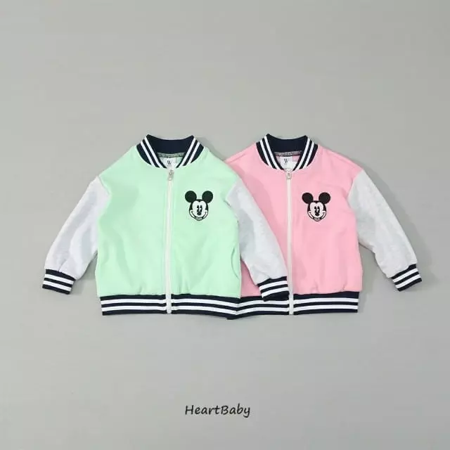 Heart Baby - Korean Children Fashion - #stylishchildhood - Mickey Baseball Jumper - 4