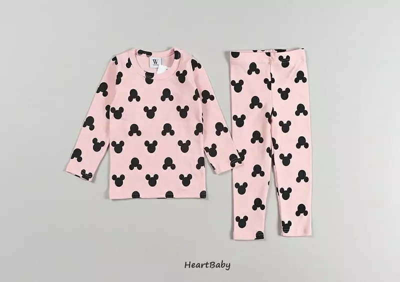Heart Baby - Korean Children Fashion - #childrensboutique - Circle Mickey Easywear - 9