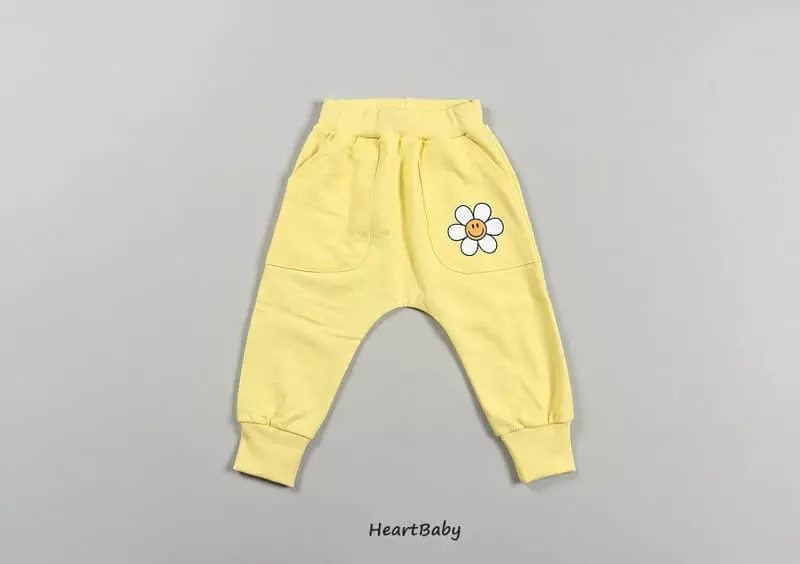 Heart Baby - Korean Children Fashion - #childrensboutique - Sun Flower Top Bottom Set - 11