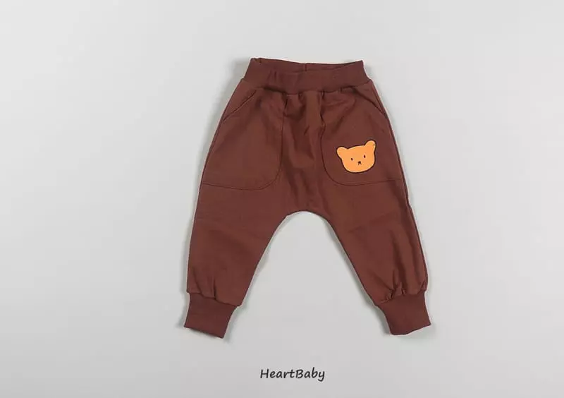 Heart Baby - Korean Children Fashion - #childrensboutique - Bear Top Bottom Set - 10