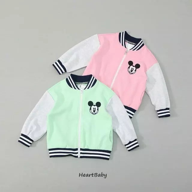 Heart Baby - Korean Children Fashion - #designkidswear - Mickey Baseball Jumper - 6