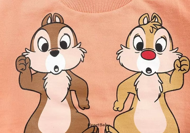Heart Baby - Korean Children Fashion - #discoveringself - Chip and Dale Top Bottom Set - 12